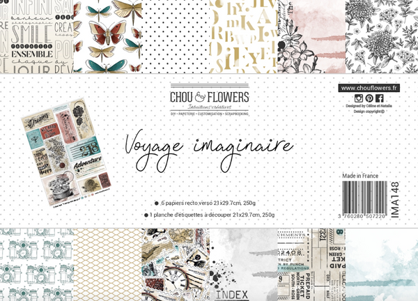 CHOU&FLOWERS Voyage Imaginaire | Papeterie | A4 Paper Pack