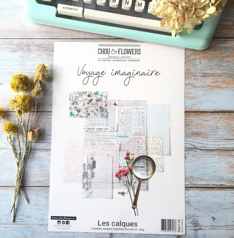 CHOU&FLOWERS Voyage Imaginaire | Papeterie | A4 Vellum Pack