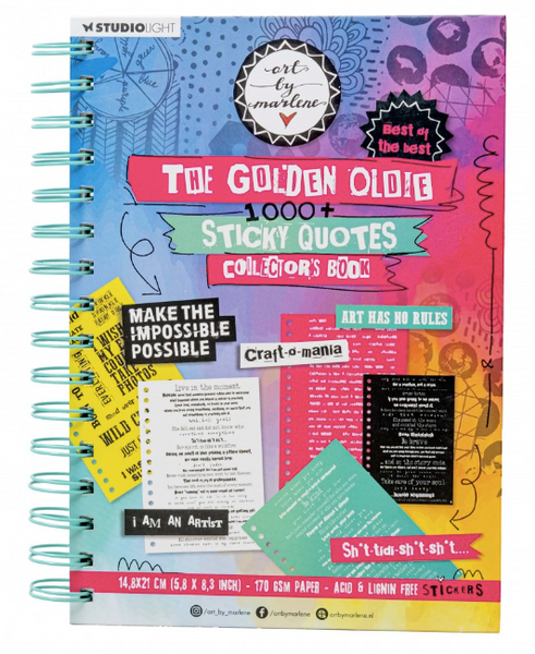 STUDIOLIGHT Art By Marlene | Signature Collection | The Golden Oldie Sticky Quotes Collector's Book