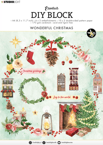 STUDIOLIGHT Essentials DIY Block | Wonderful Christmas | A4