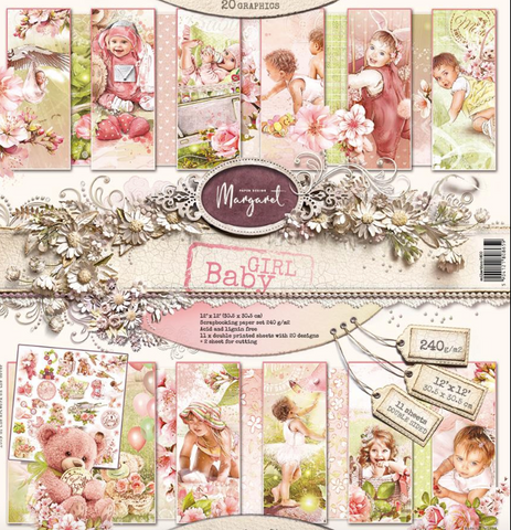 MARGARET PAPER DESIGN Baby Girl | Paper Pack | 12x12