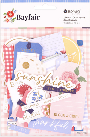 ROSIE'S STUDIO Bayfair | Die-Cut Cardstock Sentiments