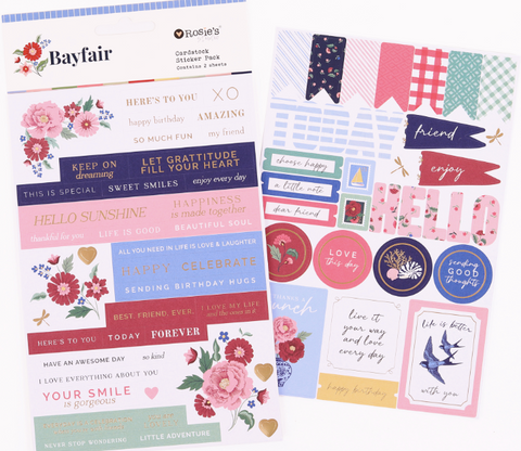 ROSIE'S STUDIO Bayfair | Cardstock Sticker Pack