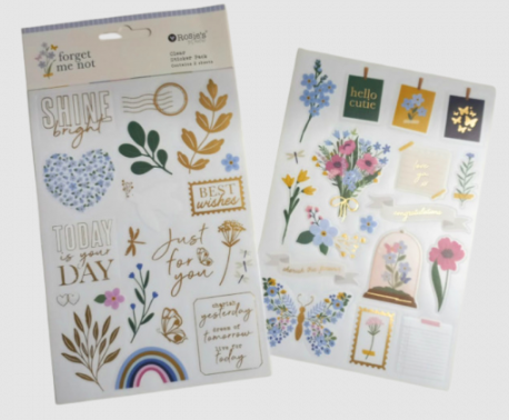 ROSIE'S STUDIO Forget Me Not | Clear Sticker Pack