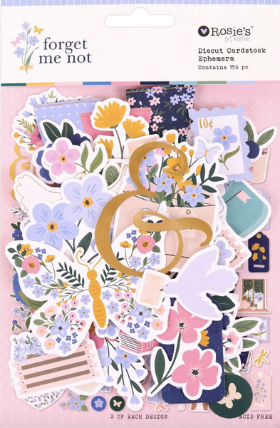 ROSIE'S STUDIO Forget Me Not | Die-Cut Cardstock Ephemera