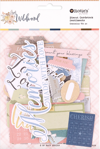 ROSIE'S STUDIO Wildwood | Die-Cut Cardstock Sentiments