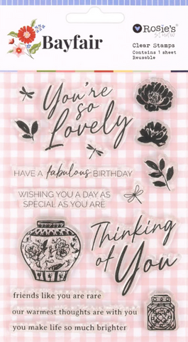 ROSIE'S STUDIO Bayfair | Clear Stamps
