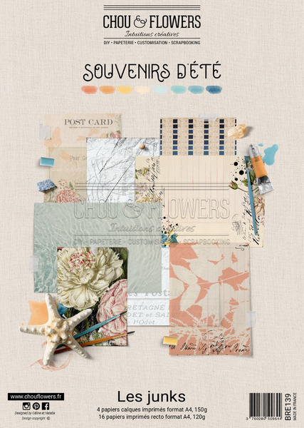 CHOU&FLOWERS Souvenirs D'ete |Junk Paper Pack