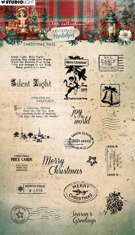 STUDIOLIGHT | Jenine's Mindful Art Stamp | Festive Nostalgia | Christmas Mail