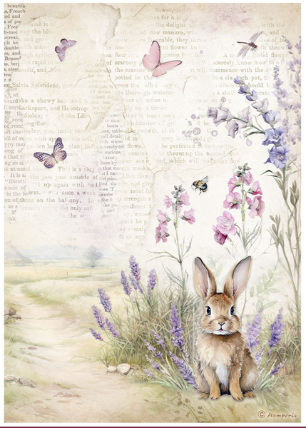 STAMPERIA Lavender| Rice Paper | Bunny