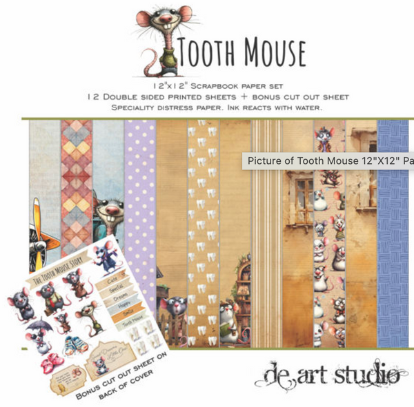 DE ART STUDIO | Tooth Mouse | Paper Pack 12x12