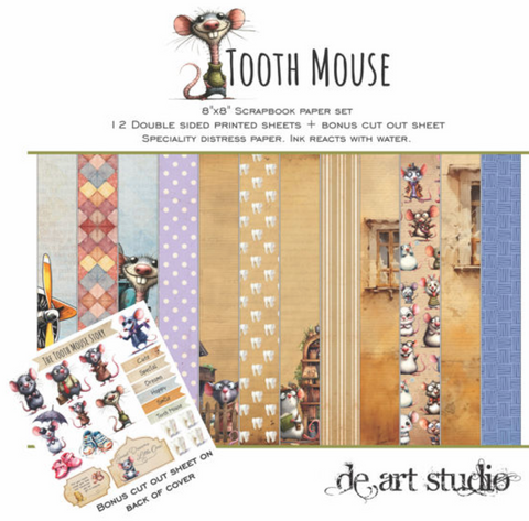 DE ART STUDIO | Tooth Mouse | Paper Pack 8x8