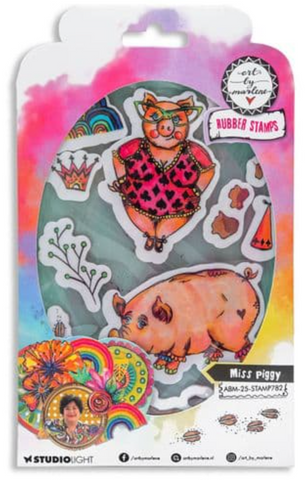 STUDIOLIGHT Art by Marlene | Rubber Stamp Set | Miss Piggy