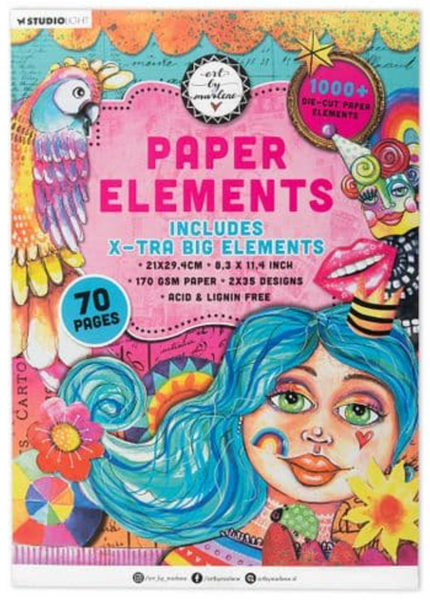 STUDIOLIGHT | Art By Marlene | Paper Elements Book | including xtra big elements