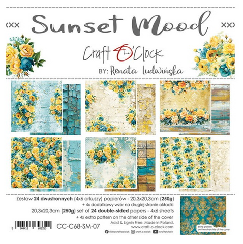 CRAFT O'CLOCK Sunset Mood | Paper Pack | 8x8