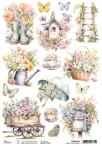 CIAO BELLA Rice Paper | Spring Time Elements | A4