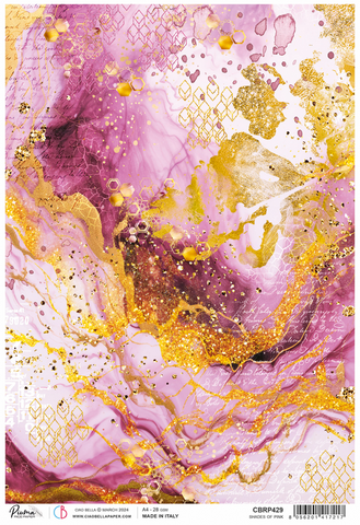 CIAO BELLA Rice Paper | Shades of Pink | A4