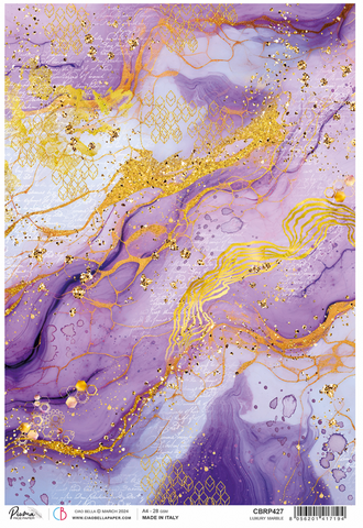 CIAO BELLA Rice Paper | Luxury Marble | A4