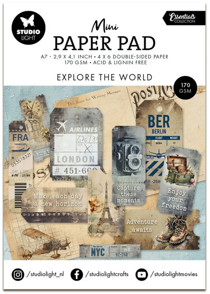 STUDIOLIGHT Mini Paper Pad | Explore The World