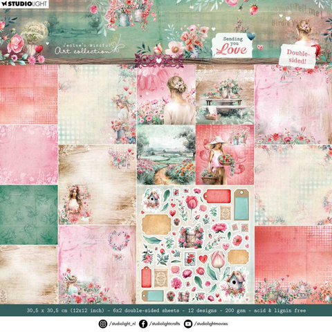 STUDIOLIGHT | Jenine's Mindful Art | Sending You Love | 12x12