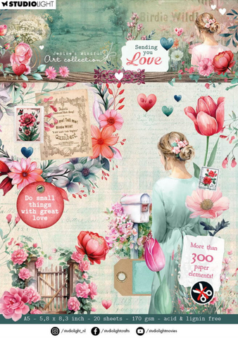 STUDIOLIGHT | Jenine's Mindful Art | Sending You Love | Elements Pad
