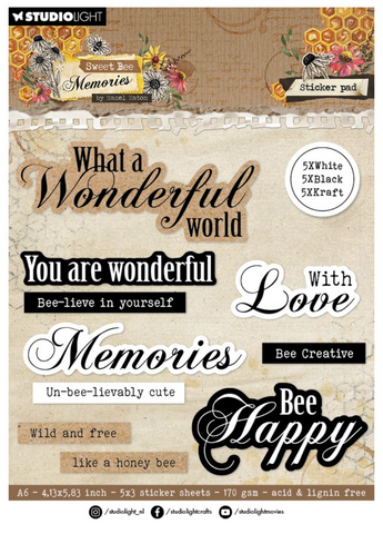 STUDIOLIGHT | Sweet Bee Memories | Sticker Pad by Hazel Eaton