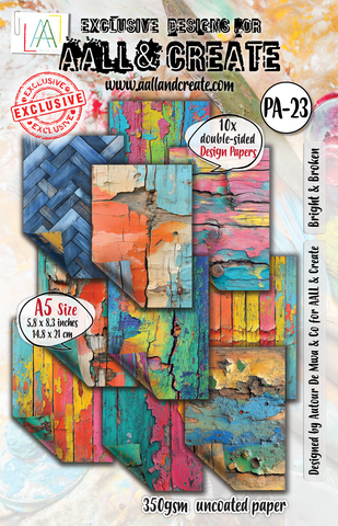 AALL & CREATE DESIGN PAPERS | PA-23 | Bright & Broken