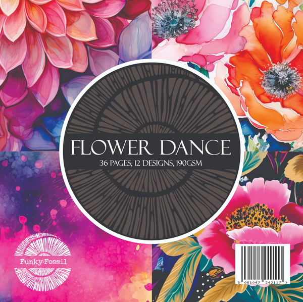 FUNKY FOSSIL Paper Pack | Flower Dance | 8x8
