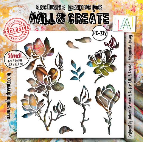 AALL & CREATE Stencil | PC-239 | Magnolia Sway