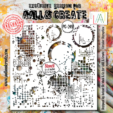 AALL & CREATE Stencil | PC-249 | Circular Disruption