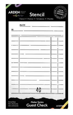 ARDEN CREATIVE STUDIO Maker Series Stencil | Guest Check