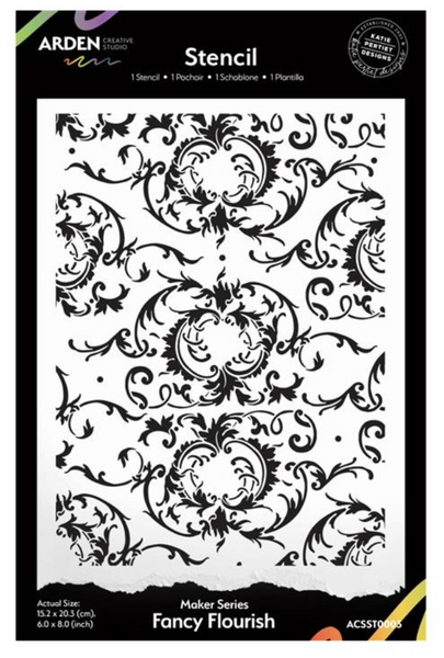 ARDEN CREATIVE STUDIO Maker Series Stencil | Fancy Flourish