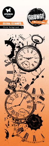 STUDIOLIGHT Clear Stamp | Grunge Collection | Clock Background
