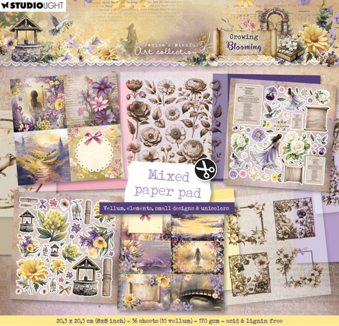 STUDIOLIGHT | Jenine's Mindful Art | Growing & Blooming | Mixed Paper Pad
