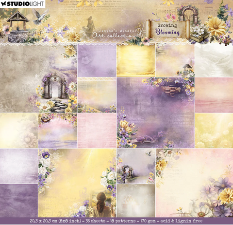 STUDIOLIGHT | Jenine's Mindful Art | Growing & Blooming | Designer Background Paper Pad