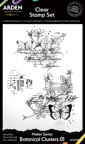 ARDEN CREATIVE STUDIO Clear Stamp Set | Maker Series | Botanical Clusters 01
