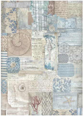 STAMPERIA Silent Sea | Rice Paper | Texture