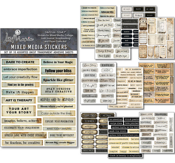 CIAO BELLA Lu Mania | Mixed Media Stickers | Little Words