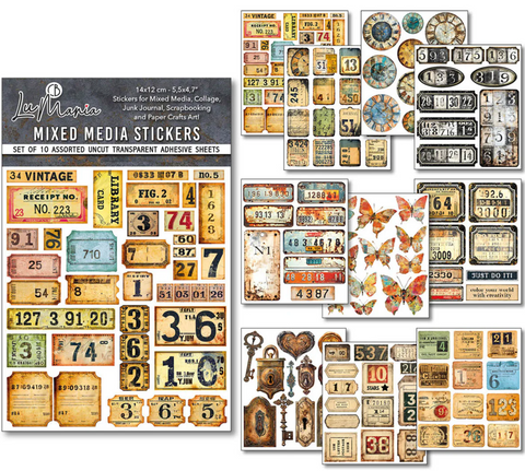 CIAO BELLA Lu Mania | Mixed Media Stickers | Grungy Tags