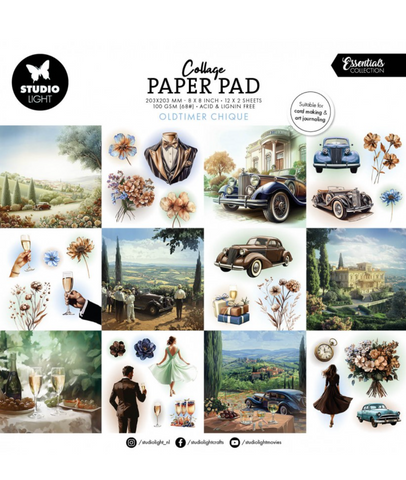 STUDIOLIGHT Essentials | Collage Paper Pad | Oldtimer Chique