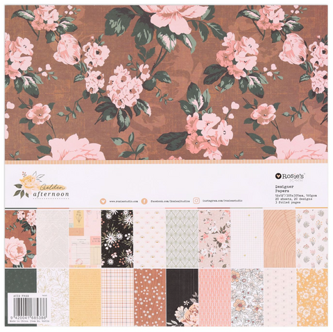 ROSIE'S STUDIO Golden Afternoon | 12x12 Designer Paper Pack
