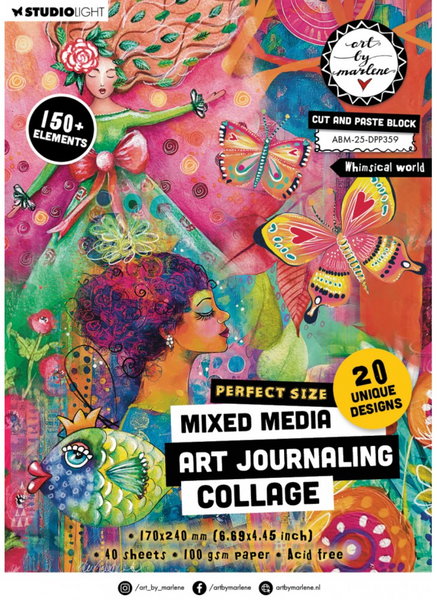 STUDIOLIGHT Art By Marlene | Cut And Paste Block | Whimsical World