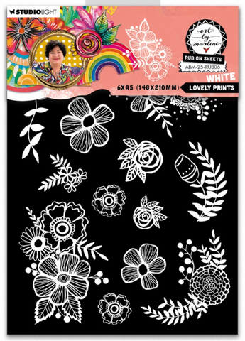 STUDIOLIGHT | Art By Marlene | Lovely Prints | Rub On Sheets | White