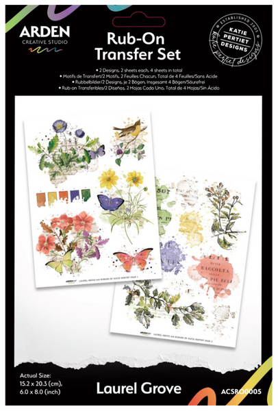 ARDEN CREATIVE STUDIO Laurel Grove | Rub-On Transfer Set