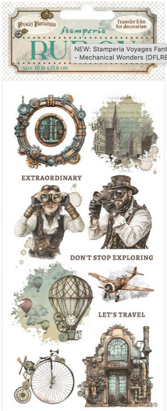 STAMPERIA Rub-Ons | Voyages Fantastiques | Mechanical Wonders