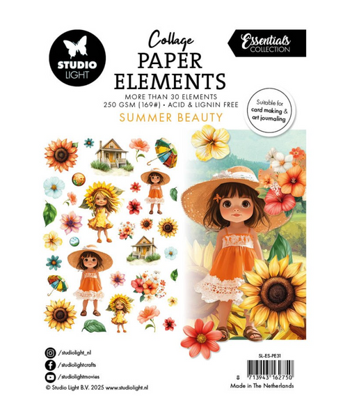 STUDIOLIGHT Essentials | Collage Paper Elements | Summer Beauty