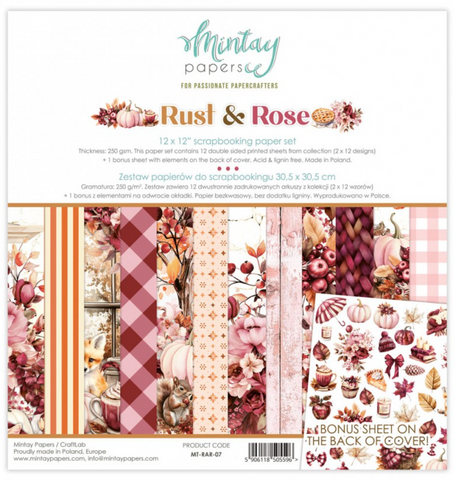 MINTAY Paper Pack | Rust & Rose | 12x12