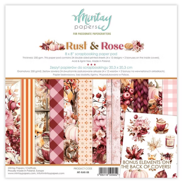 MINTAY Paper Pack | Rust & Rose | 8x8