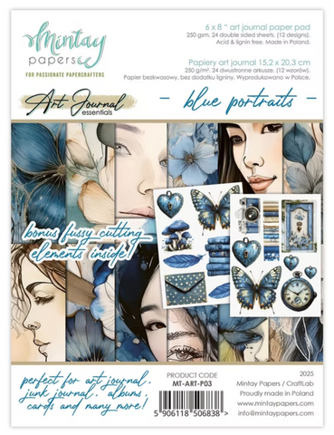 MINTAY Art Journal Essentials | 6x8 | Blue Portrait