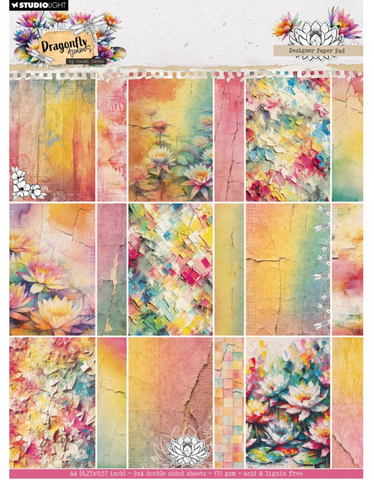 STUDIOLIGHT | Dragonfly Dreams| Designer Paper Pad | A4